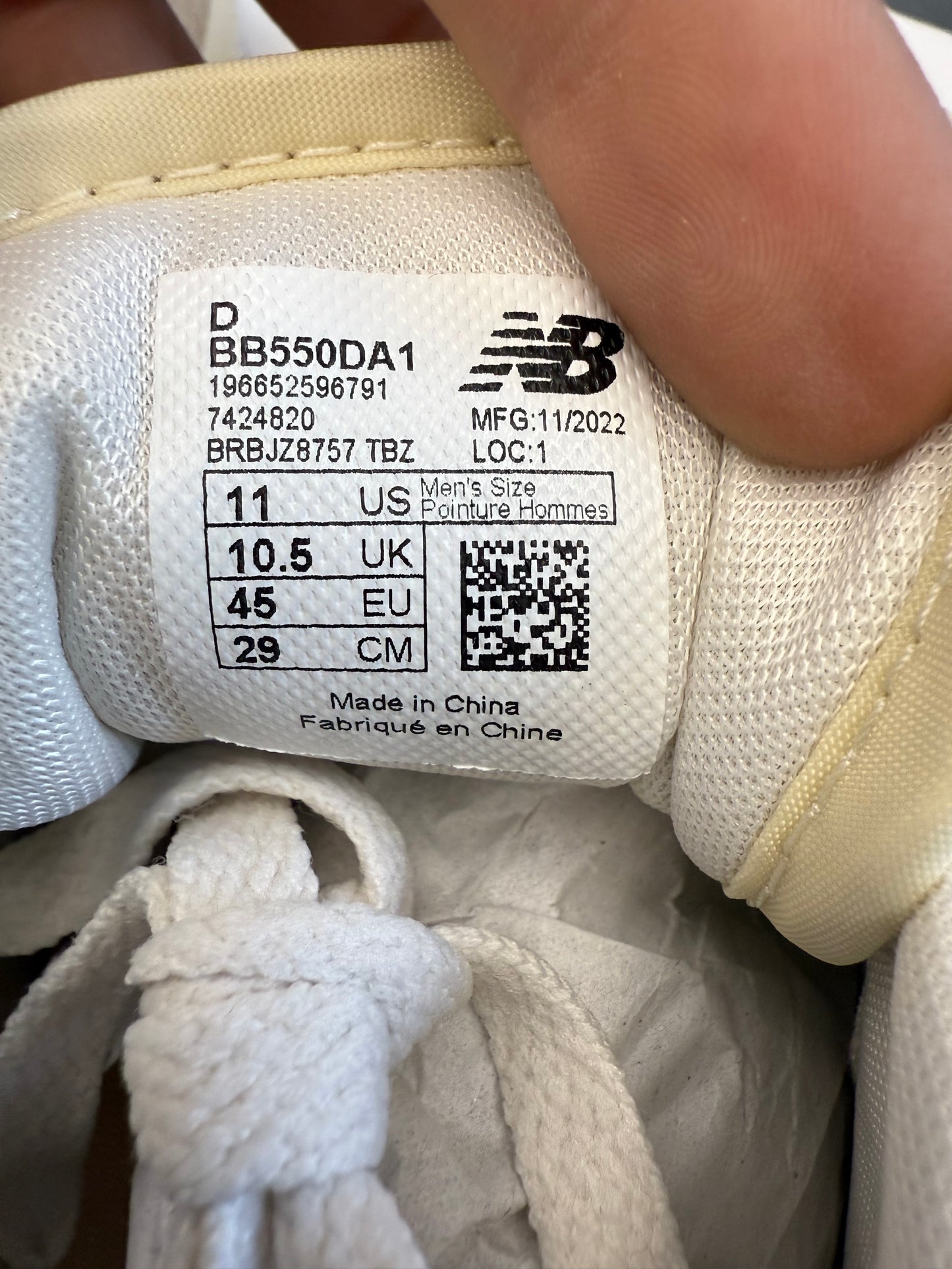 2023 SIZE 11 NEW BALANCE 550 AIME LEON DORE TAUPE SUEDE (NEW WITH BOX)