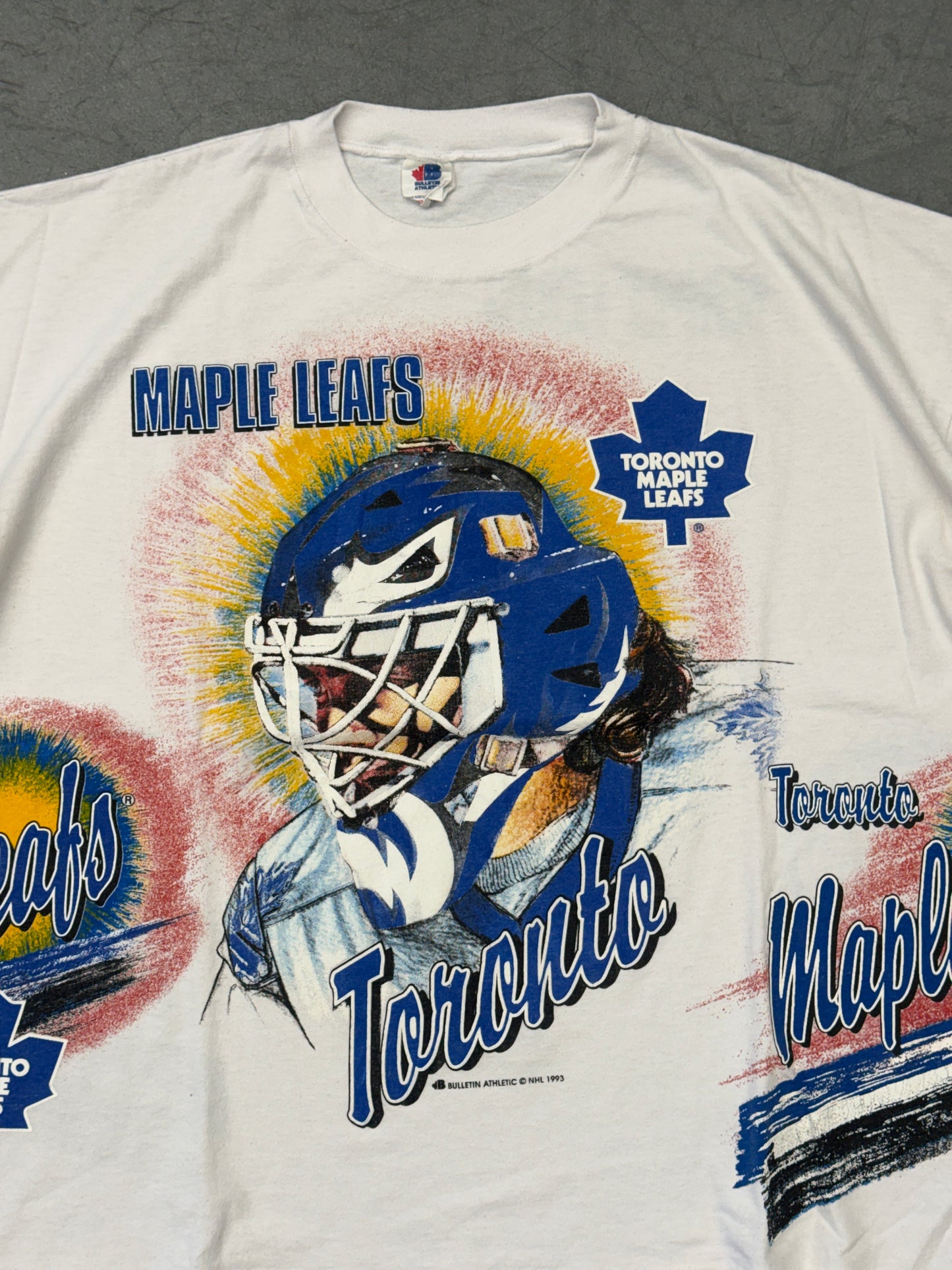 1993 BULLETIN ATHLETIC TORONTO MAPLE LEAFS WRAP AROUND TEE