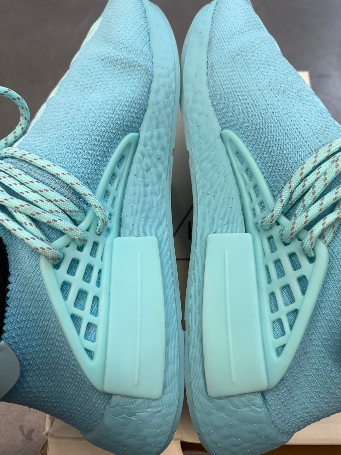 2021 SIZE 8.5 ADIDAS NMD HU PHARRELL WILLIAMS CLEAR AQUA (WITH BOX)