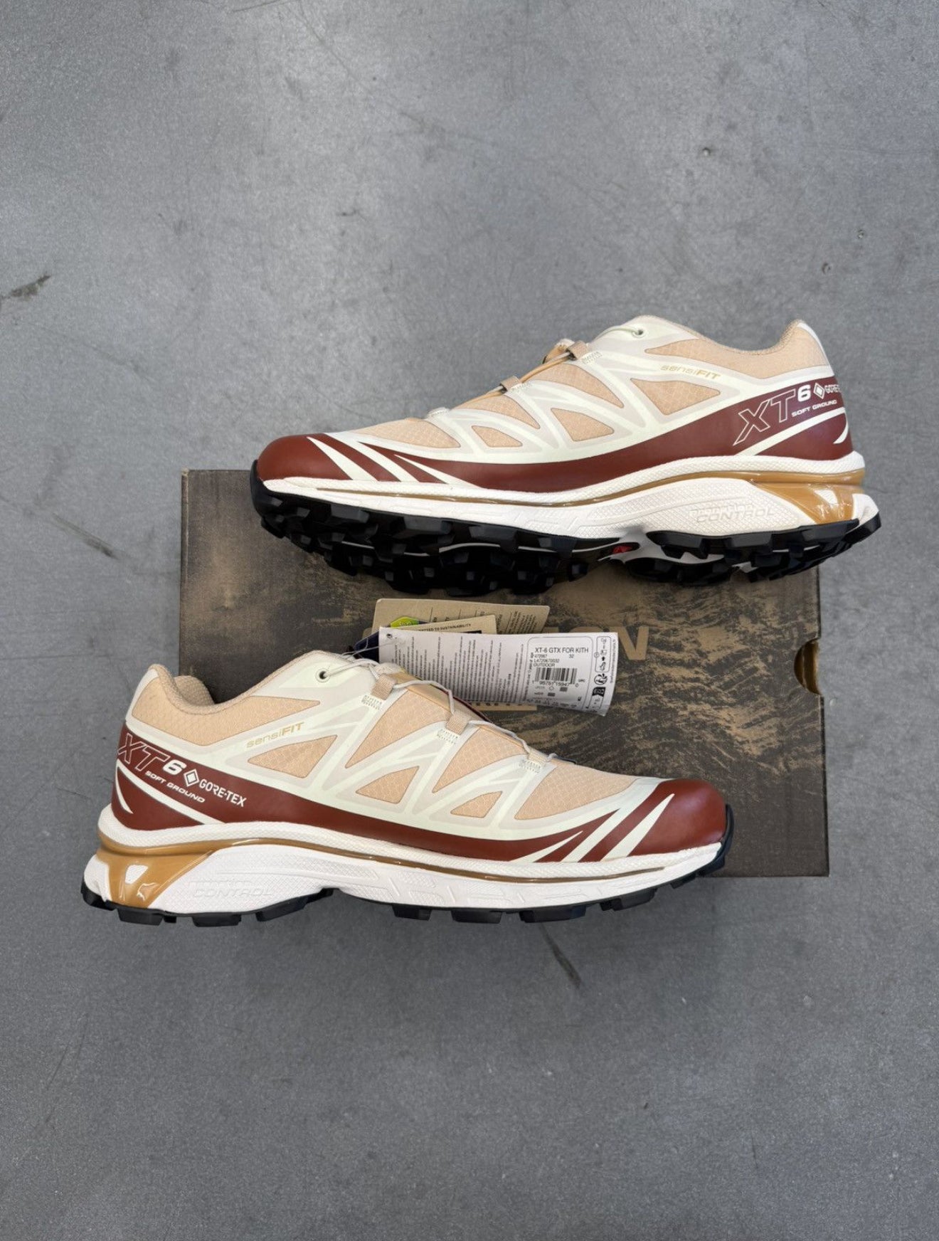 SIZE 10 2022 KITH SALOMON XT-6 GORE-TEX BURNT HENNA (NEW WITH BOX)