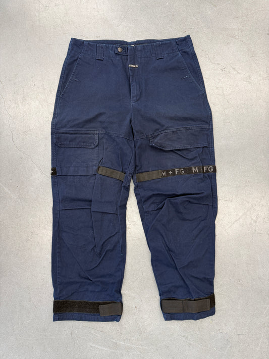 Y2K MARITHE FRANCOIS GIRBAUD SHUTTLE PANTS - NAVY/BLACK