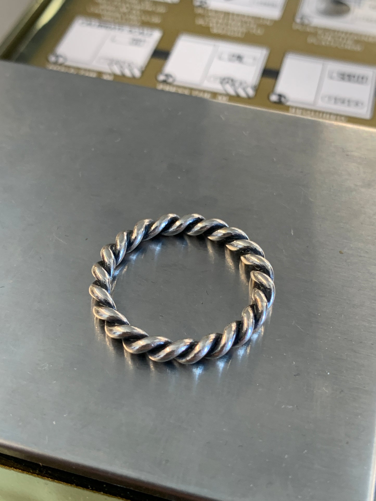 PANDORA ALE TWISTED ROPE SILVER RING (2.8 GRAMS)