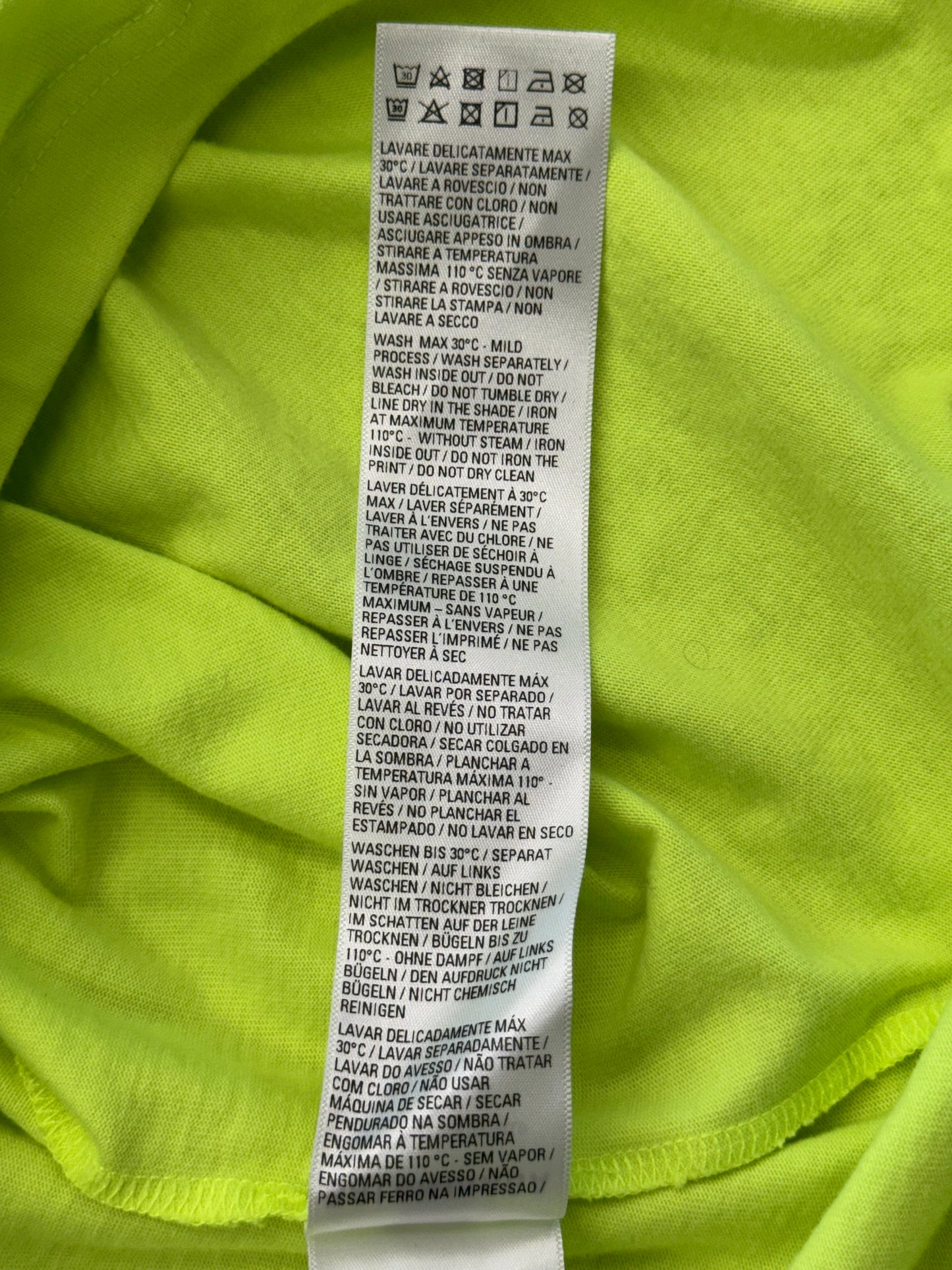BALENCIAGA WORLD FOOD PROGRAMME TEE - FLUORESCENT YELLOW