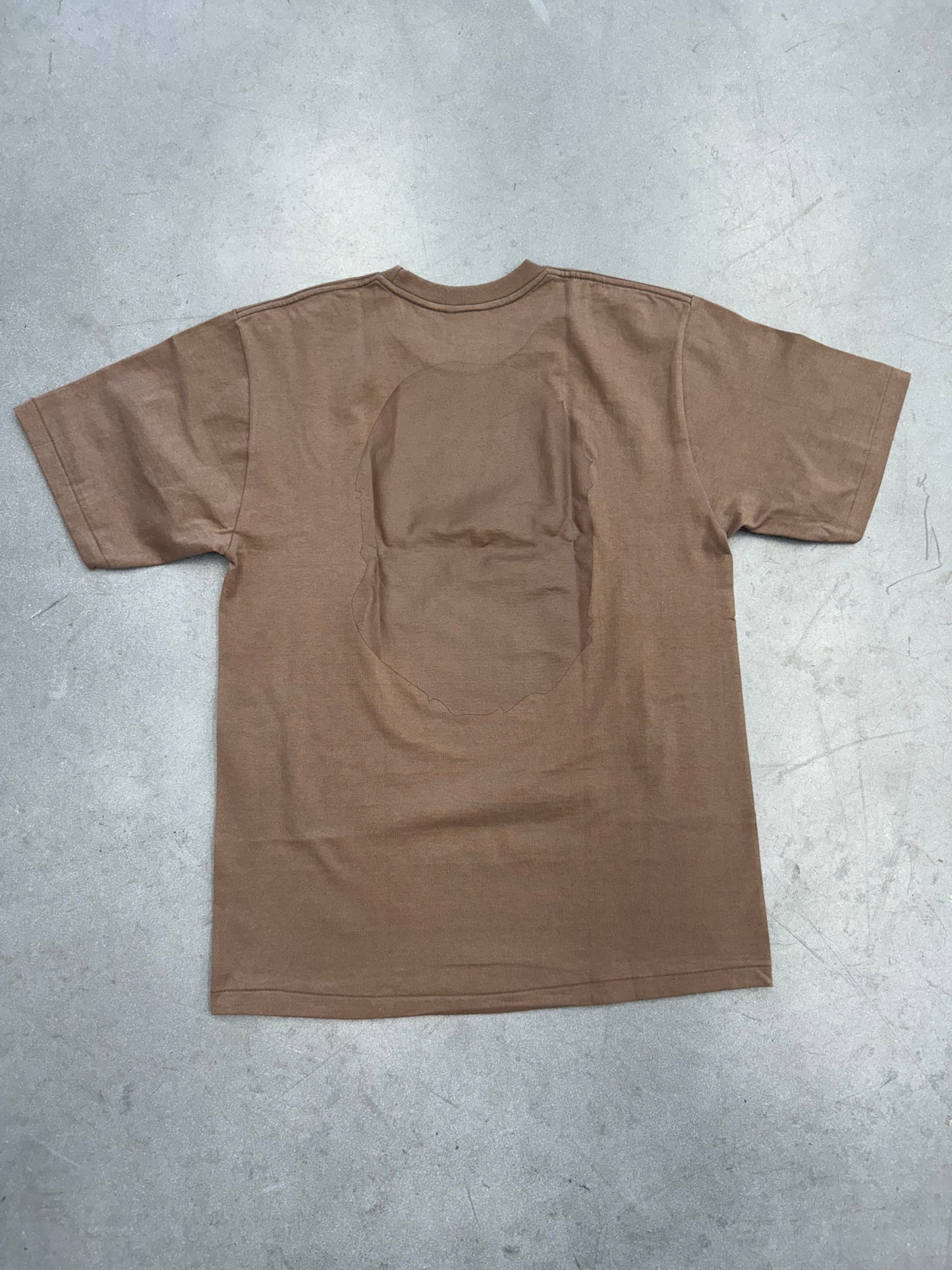 FW23 A BATHING APE BAPE BIG APE HEAD TEE - BROWN (L) (NEW IN BAG)
