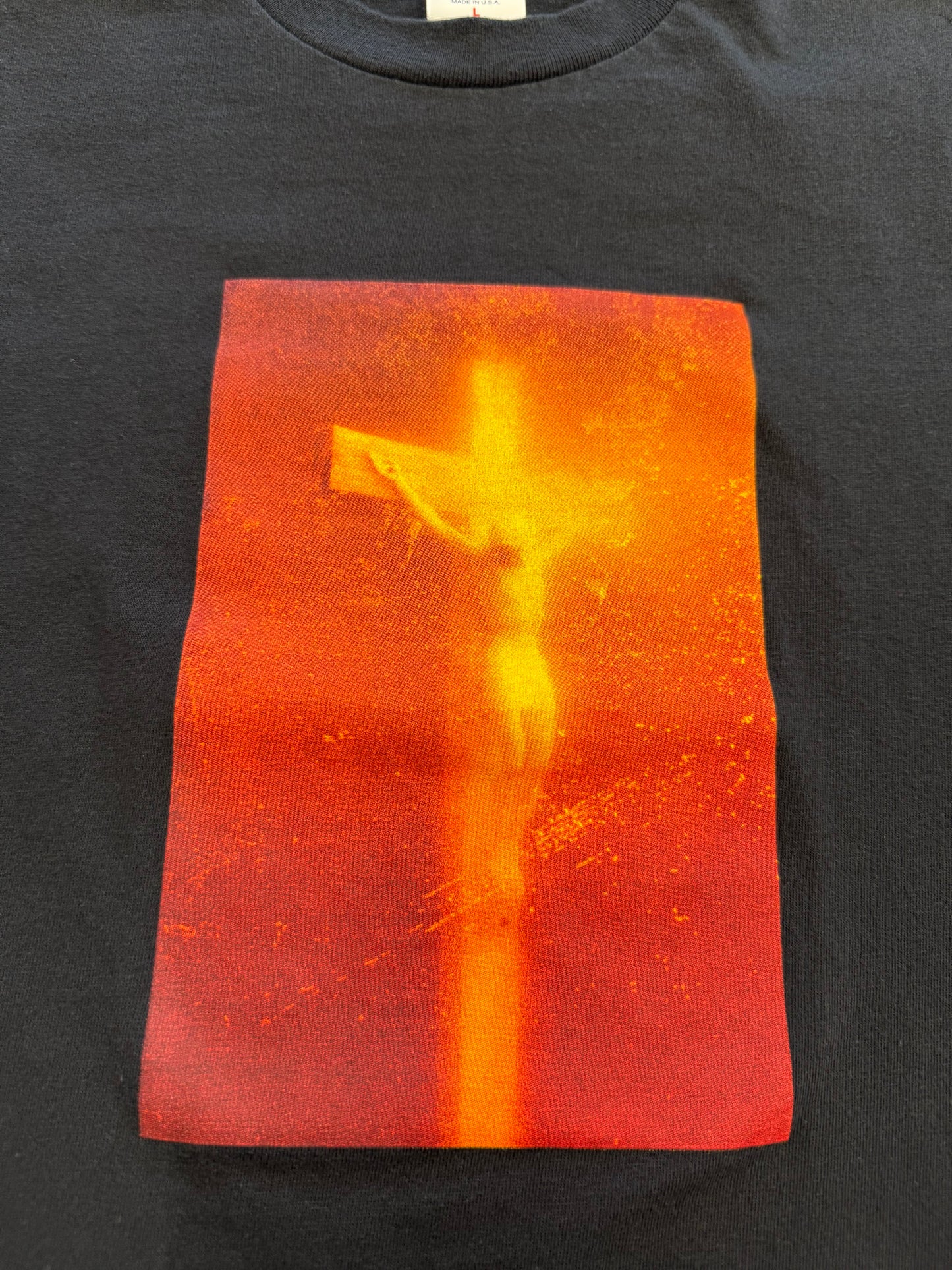 FW17 SUPREME PISS CHRIST TEE BLACK