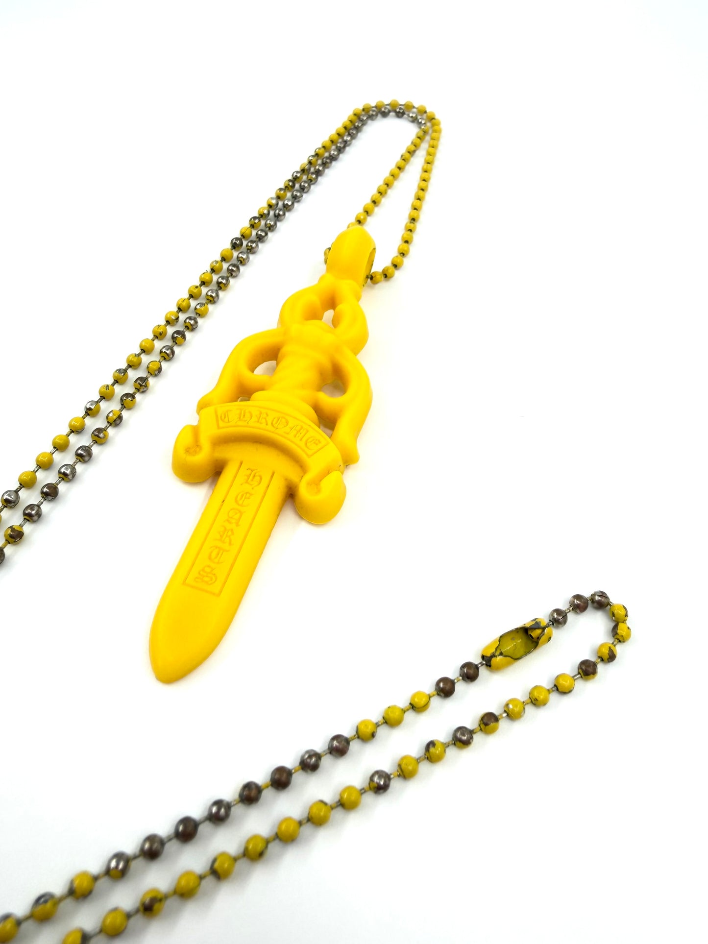 CHROME HEARTS SILICONE DAGGER PENDANT - YELLOW