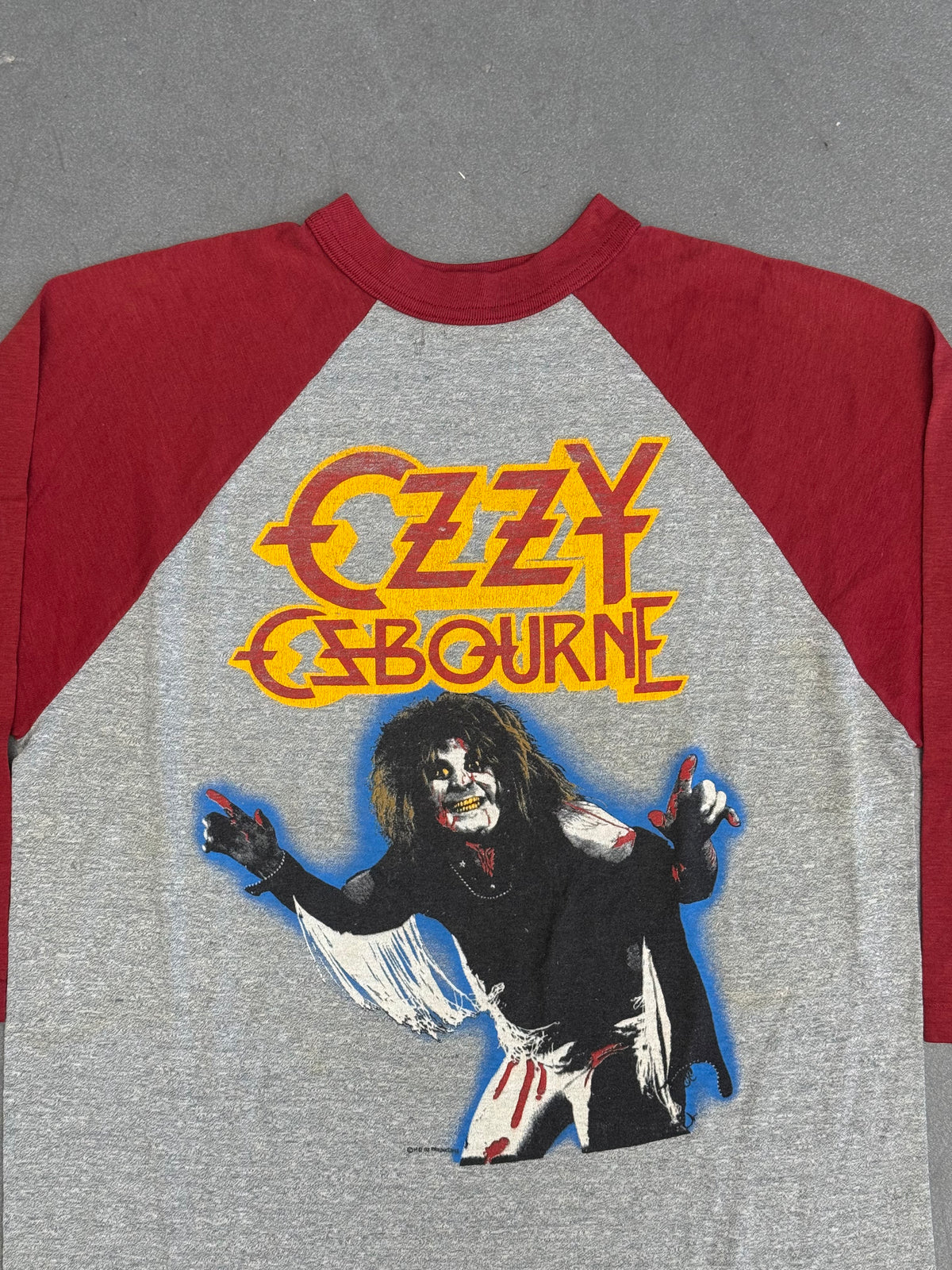 1981 OZZY OSBOURNE DIARY OF A MADMAN RAGLAN SHIRT