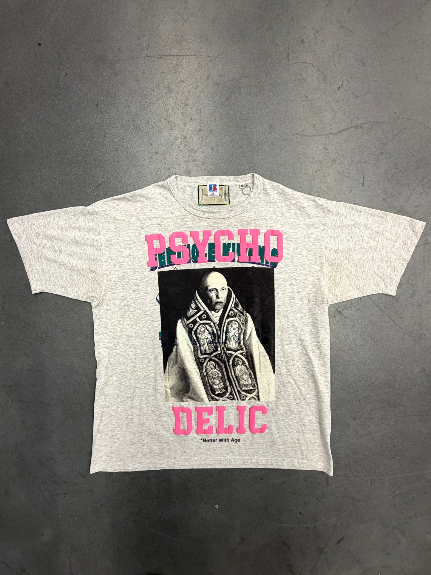 BETTER WITH AGE PSYCHO-DELIC TEE - HEATHER (XL)