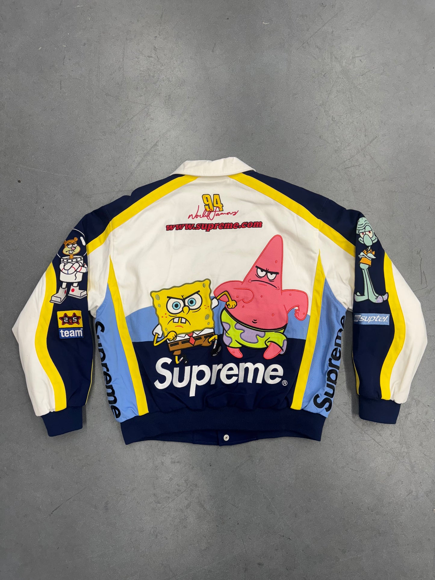 SS25 SUPREME SPONGEBOB SQUAREPANTS JEFF HAMILTON RACING JACKET