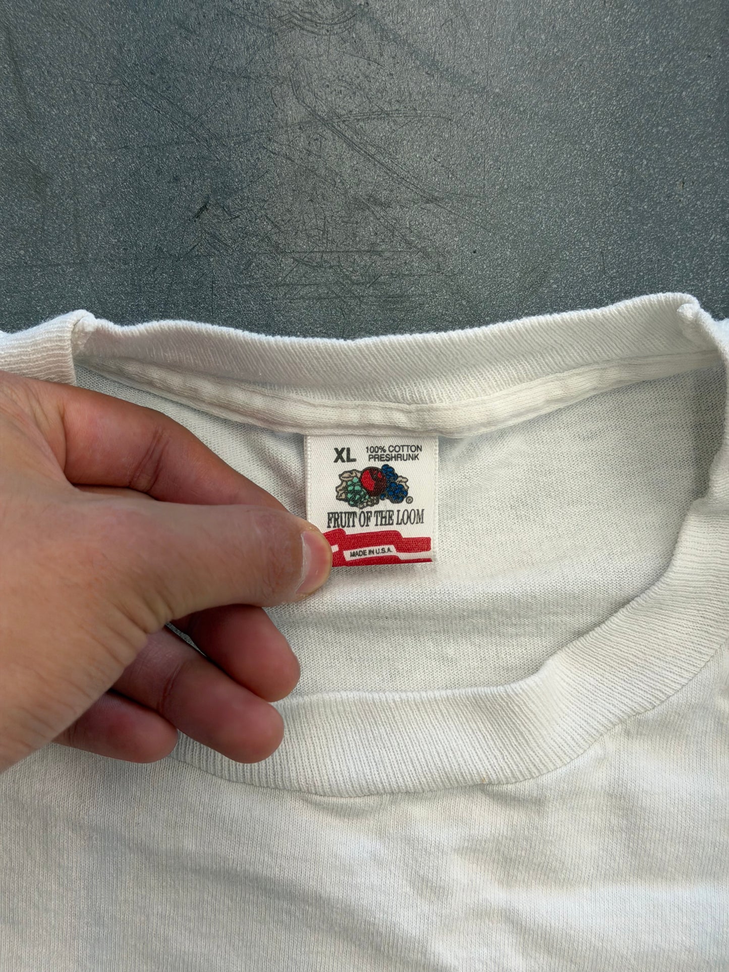 1991 HELLO, MARLINS! THE MIAMI HERALD TEE (FOTL TAG)