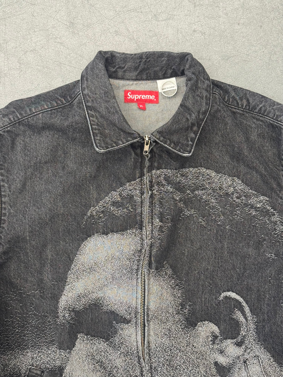FW21 SUPREME JOHN COLTRANE A LOVE SUPREME DENIM HARRINGTON JACKET