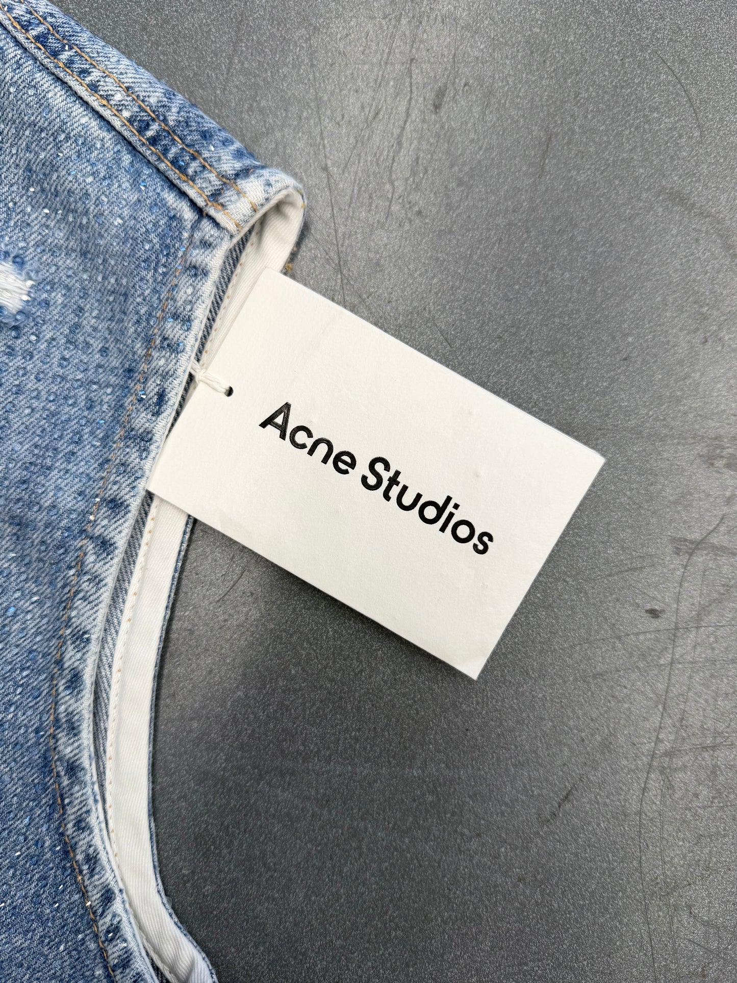 ACNE STUDIOS RHINESTONE MINI DRESS