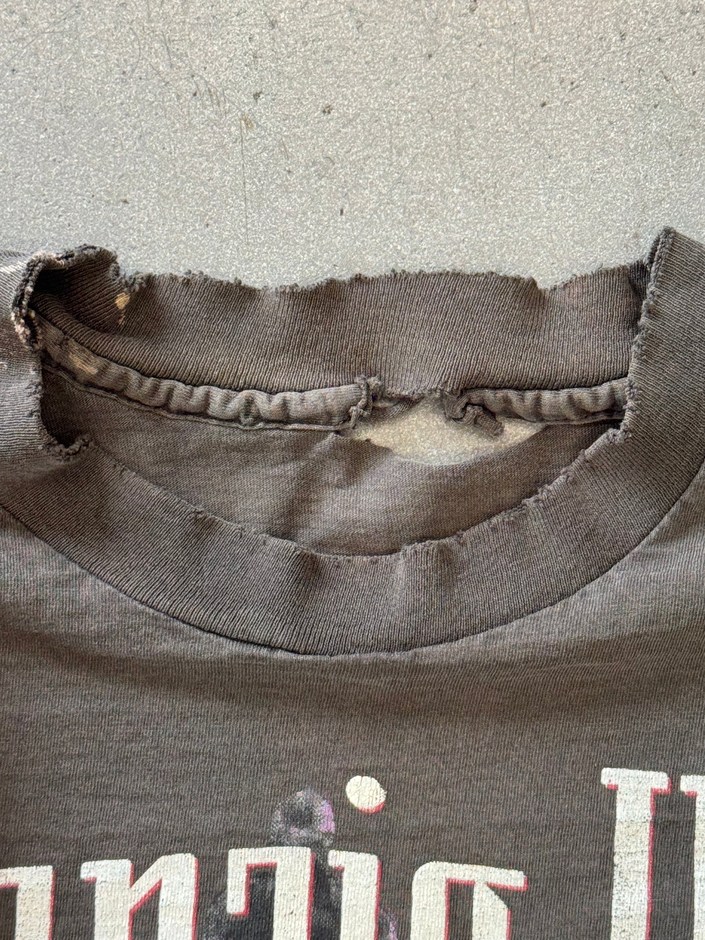 90S DANZIG III: HOW THE GODS KILL DISTRESSED AND FADED CUTOFF TEE (PULLED TAG)