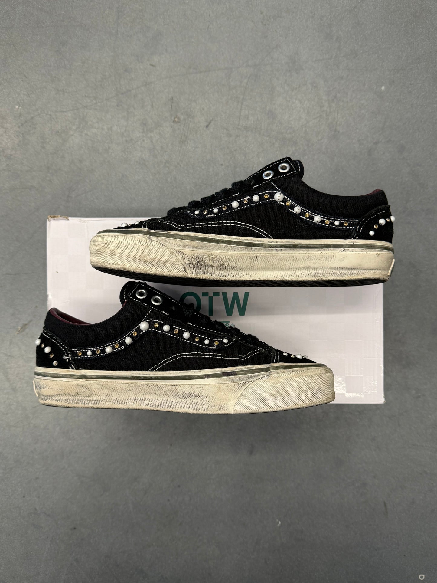 2024 VANS OTW OLD SKOOL 36 PEARLIZED PACK - BLACK (VERY WORN) (W/ BOX)