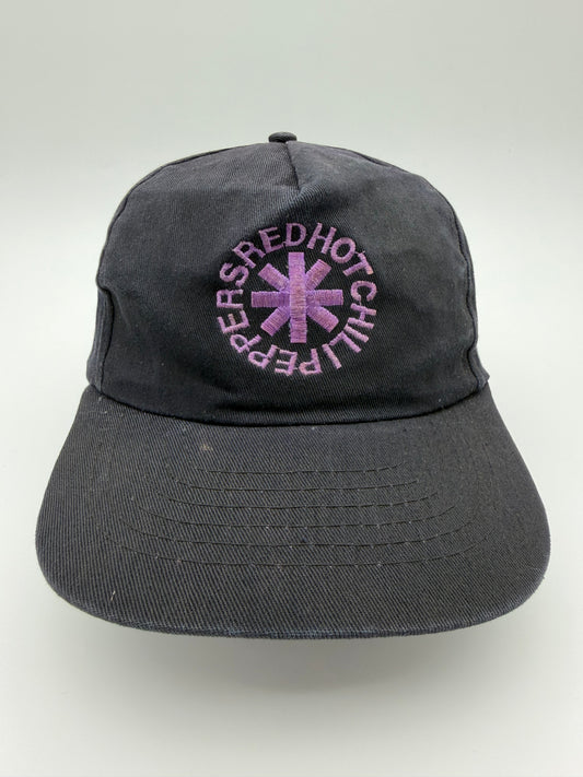 90S RED HOT CHILI PEPPERS EMBROIDERED PURPLE LOGO SNAPBACK HAT (SPORTCAP TAG)