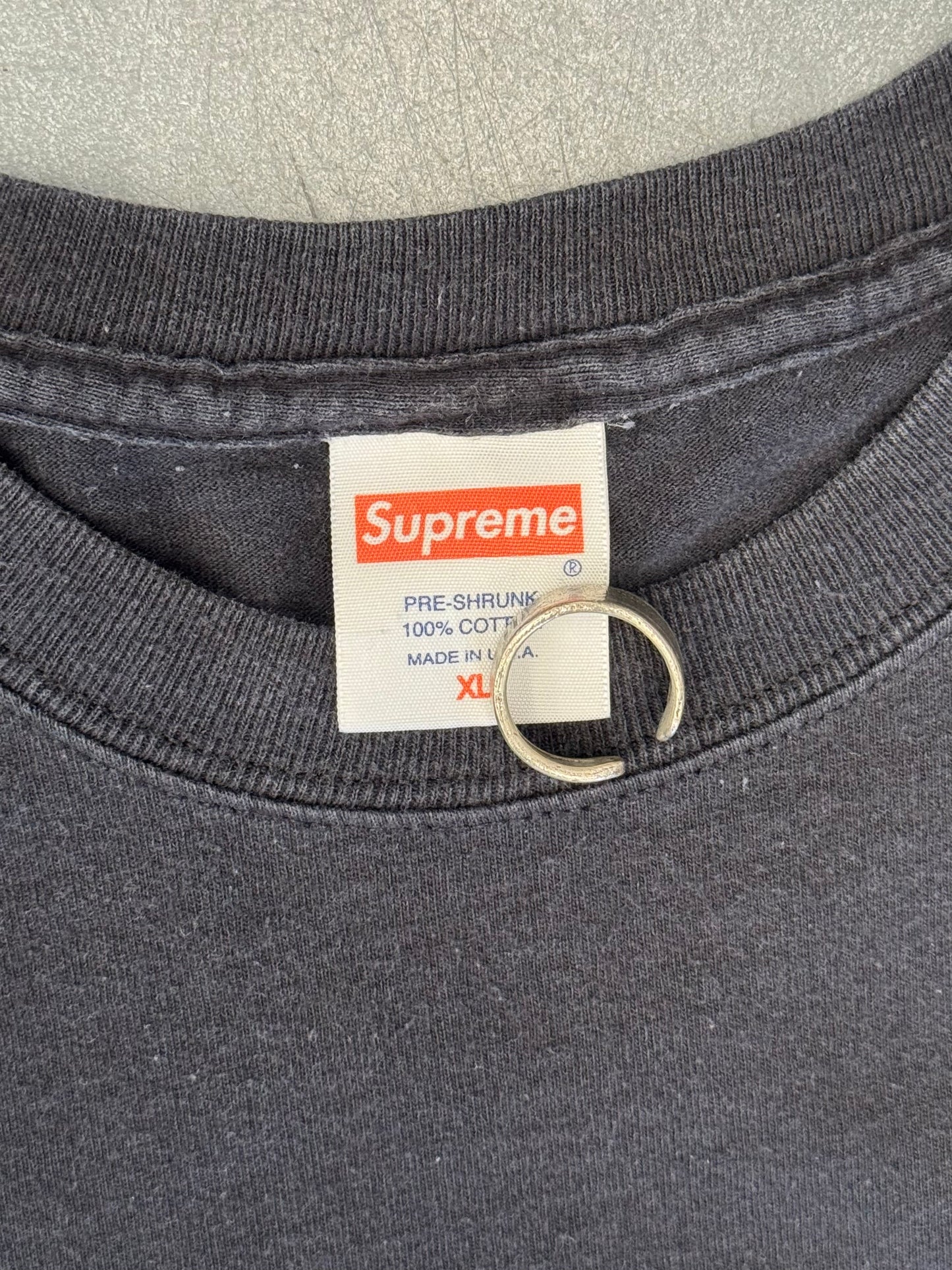 SS13 SUPREME X JEAN-MICHEL BASQUIAT ALLAH ZEUS BUDDHA LS TEE - BLACK