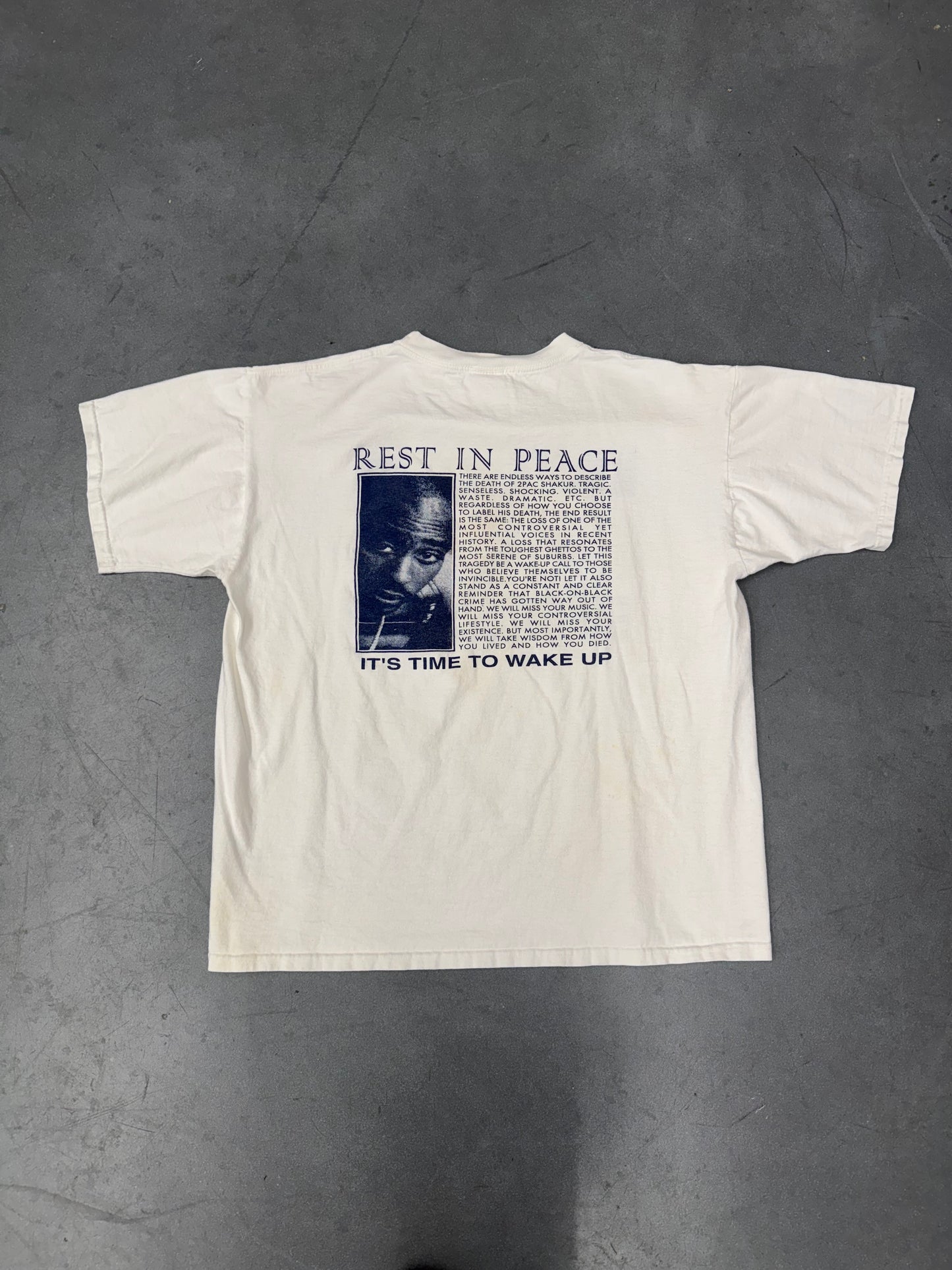 90S TUPAC SHAKUR TOMMY HILFIGER LOGO MEMORIAL TEE (PAPER TAG)