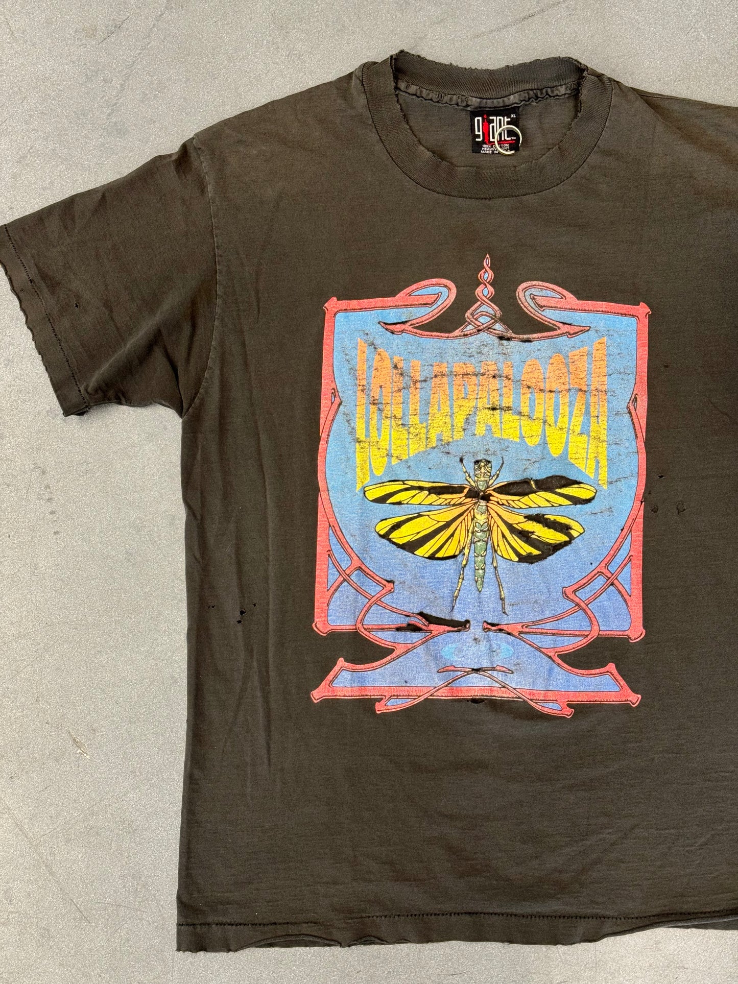 1992 LOLLAPALOOZA FESTIVAL DRAGON FLY TEE (GIANT TAG)
