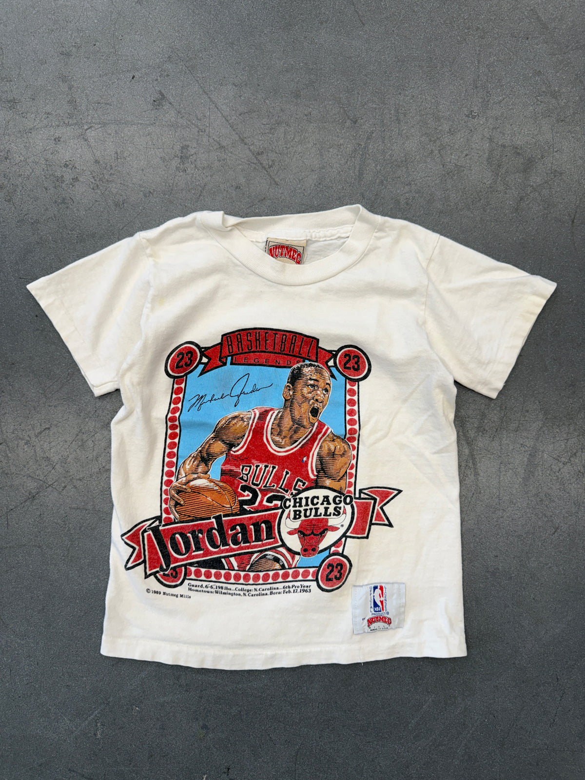 1989 MICHAEL JORDAN TRADING CARD TEE (NUTMEG TAG)