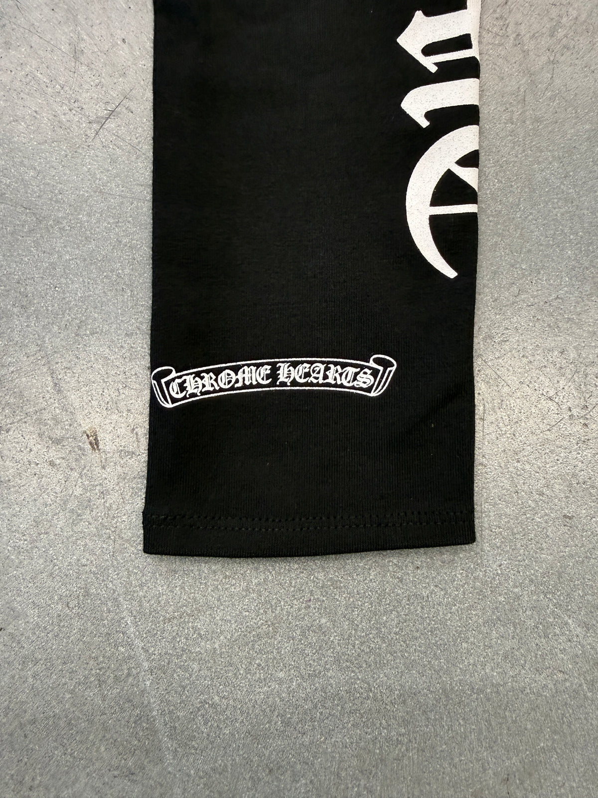 CHROME HEARTS HORSESHOE BLACK COTTON LEGGINGS - XS