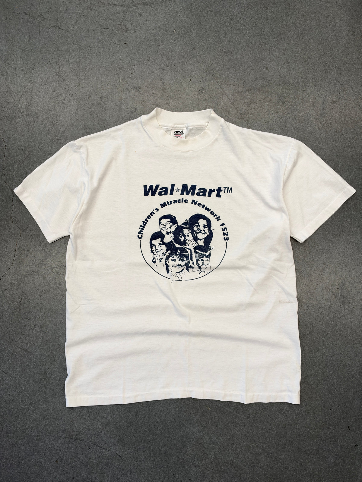 90S WALMART CHILDREN'S MIRACLE NETWORK TEE (ANVIL BLACK BAR TAG)