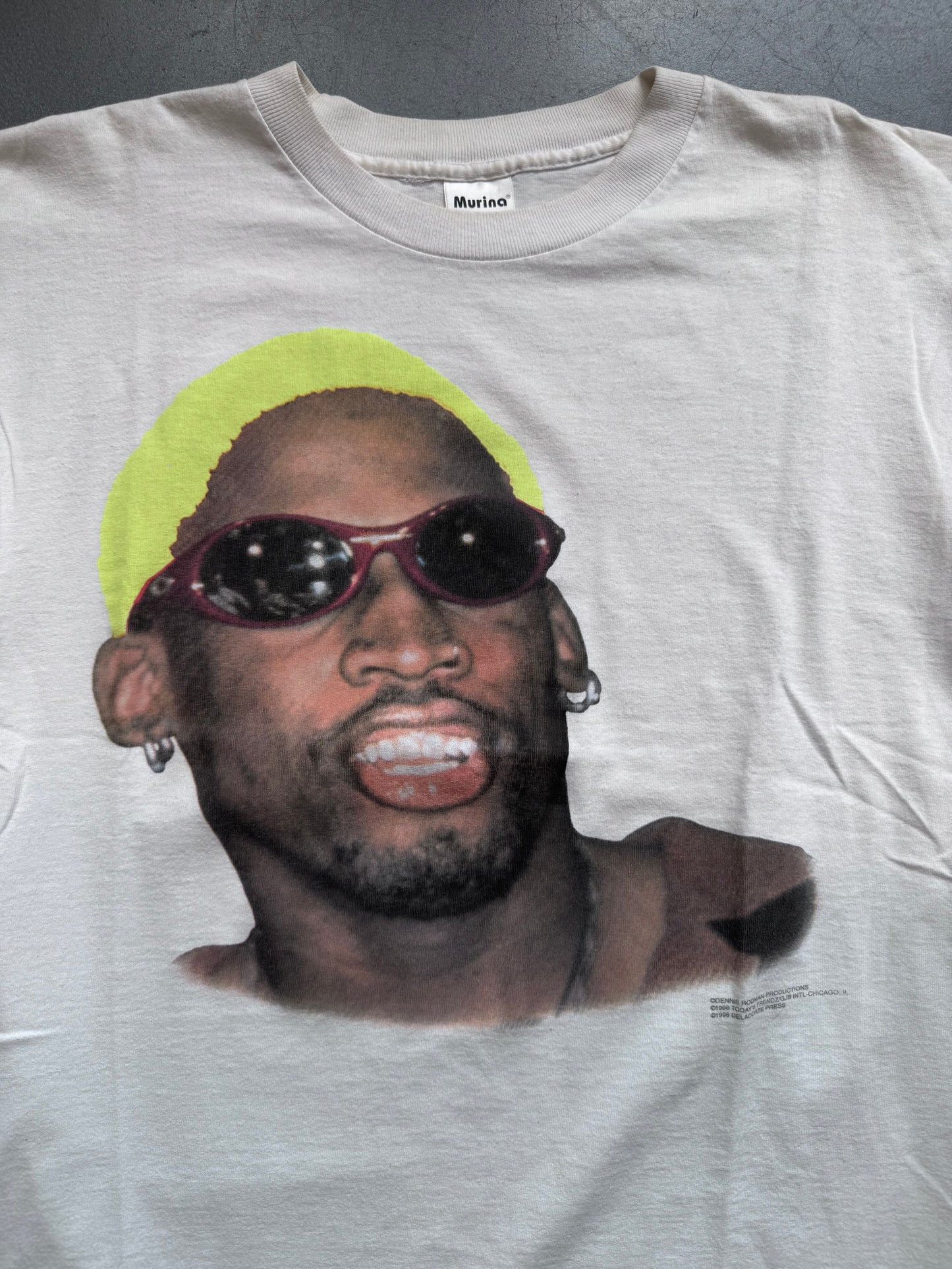 1996 DENNIS RODMAN NEON HAIR TEE (MURINA TAG)