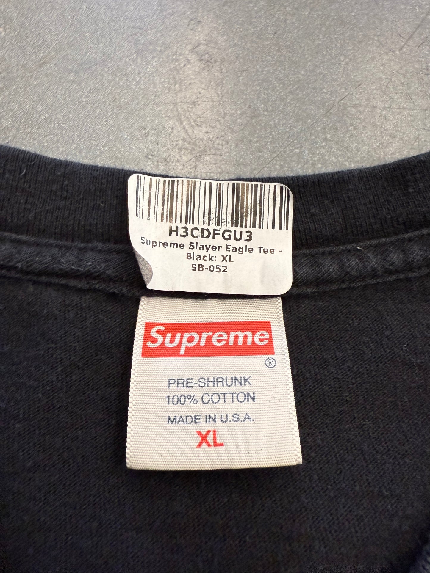 FW16 SUPREME SLAYER EAGLE TEE - BLACK (XL)