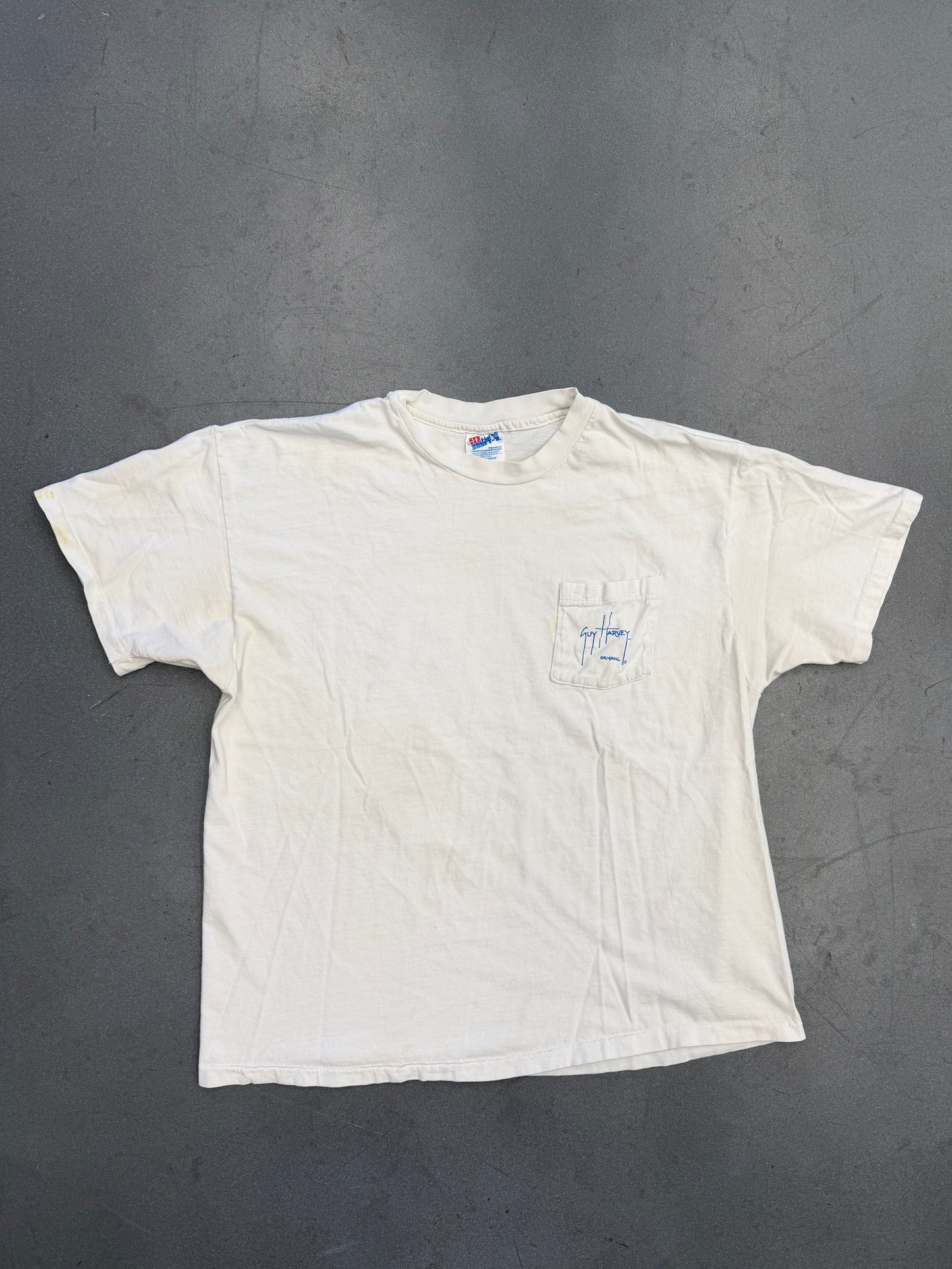 90S GUY HARVEY TURTLE POCKET TEE (HANES BEEFY-T TAG)