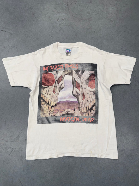 1992 GRATEFUL DEAD INFRARED ROSES JERRY GARCIA TEE (LIQUID BLUE TAG)