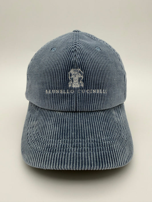 BRUNELLO CUCINELLI CORDUROY LOGO-EMBROIDERED BASEBALL CAP