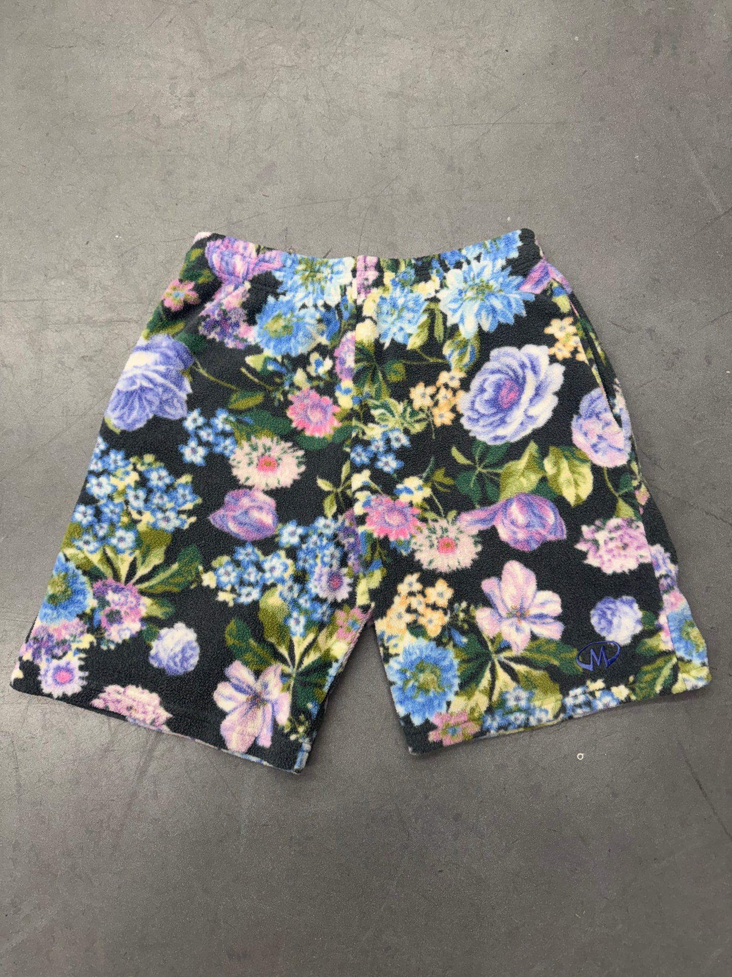 SS21 MARTINE ROSE FLORAL FLEECE SHORTS