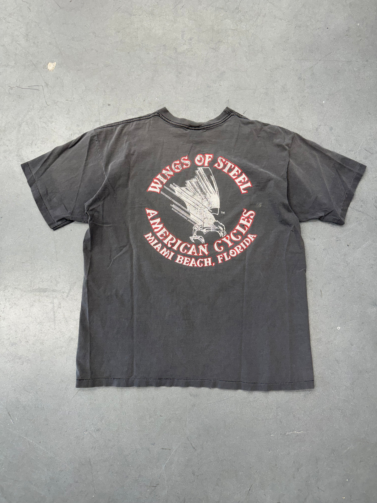 1992 HARLEY-DAVIDSON WINGS OF STEEL AMERICAN CYCLES MIAMI BEACH, FLORIDA TEE