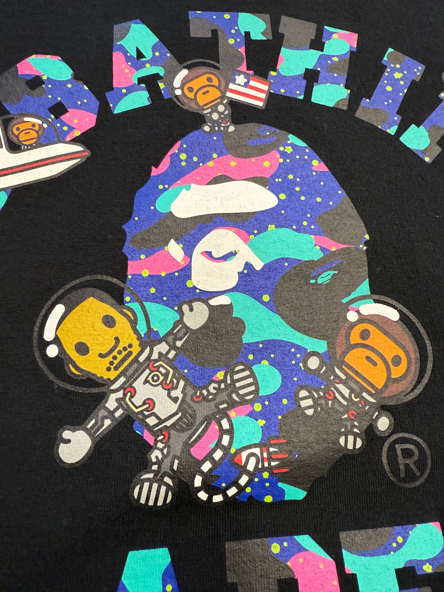SS21 BAPE KID CUDI COLLEGE MOON MAN TEE