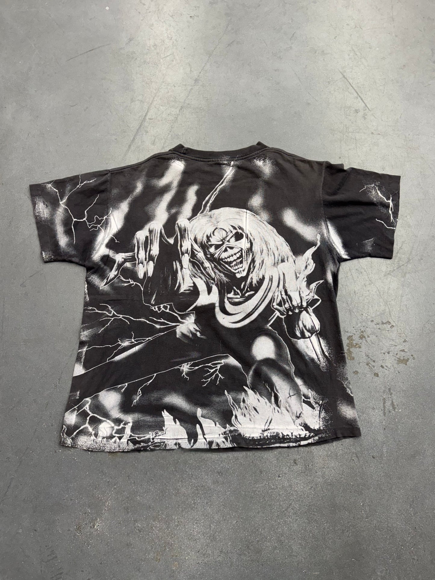 1992 IRON MAIDEN NUMBER OF THE BEAST EURO BOOTLEG AOP TEE (CCI TAG)