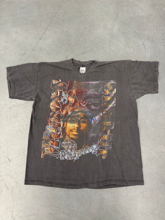 90S IN MEMORY OF TUPAC SHAKUR THUG LIFE WILL ALWAYS BE A PART OF US! RAP TEE (TEE BEST TAG)