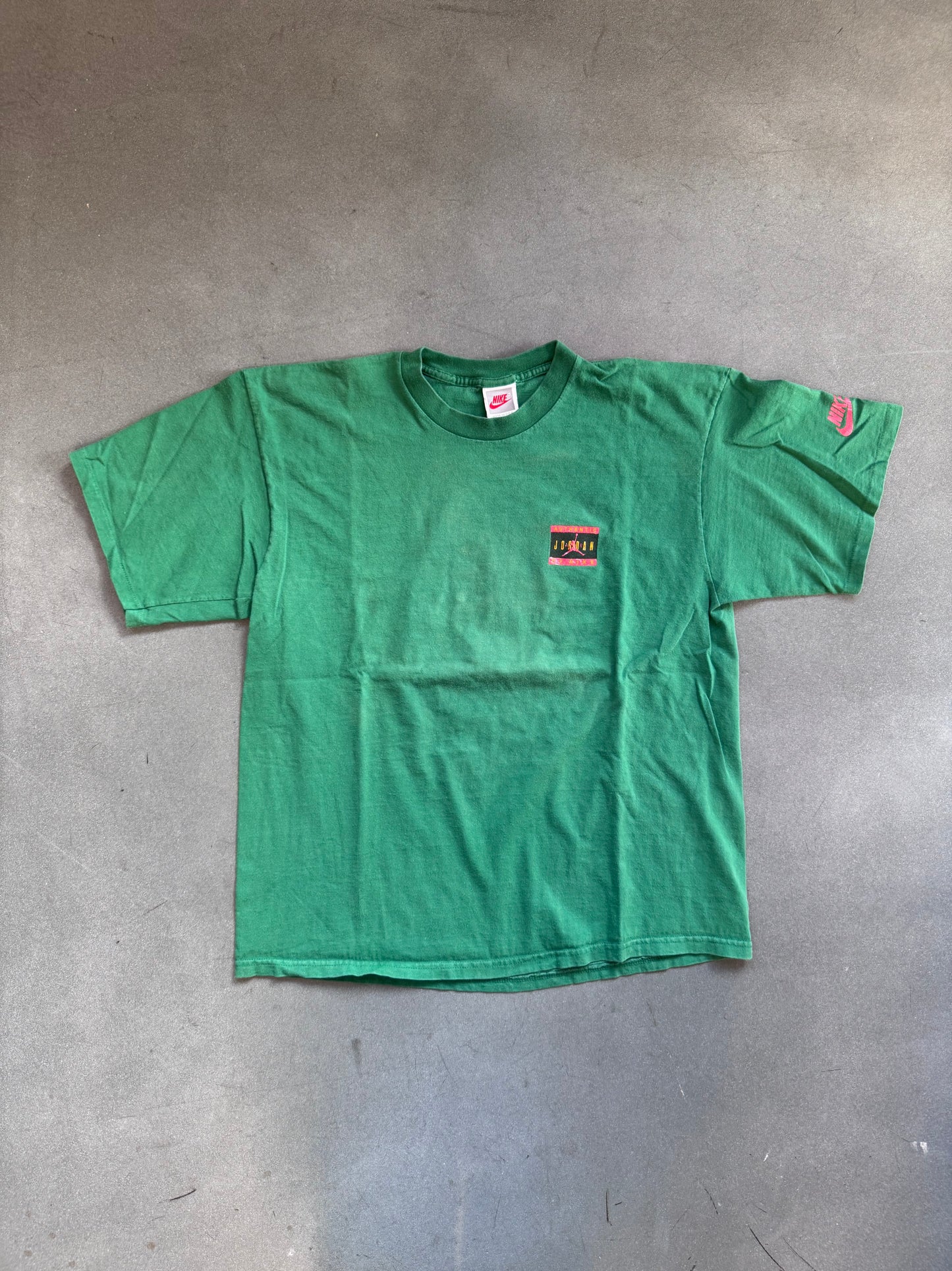90'S NIKE AIR JORDAN MULLET GREEN TEE (90'S WHITE/GRAY TAG)