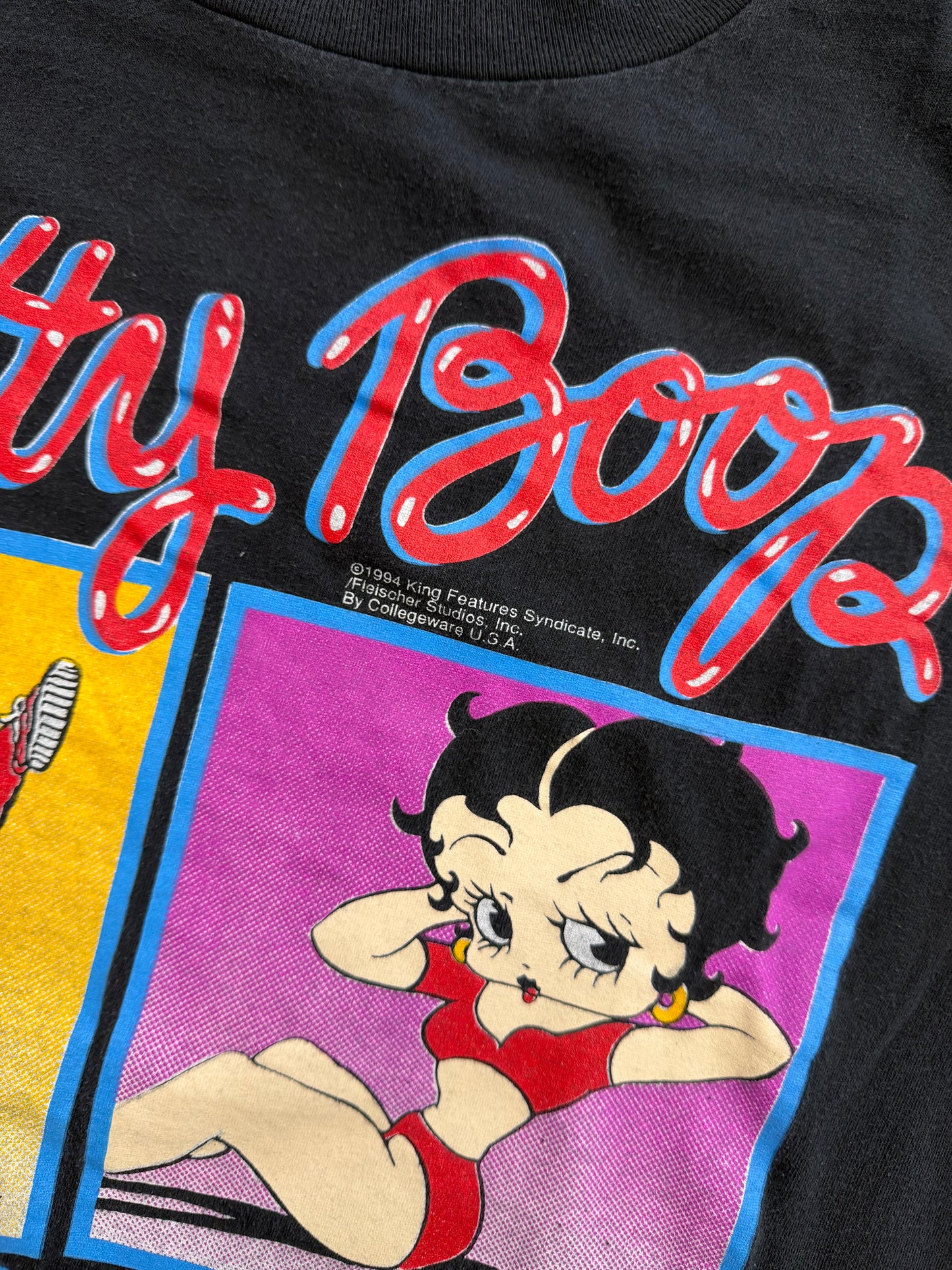 1994 BETTY BOOP WORKOUT WARHOL-STYLE TEE (COLLEGE WARE TAG)