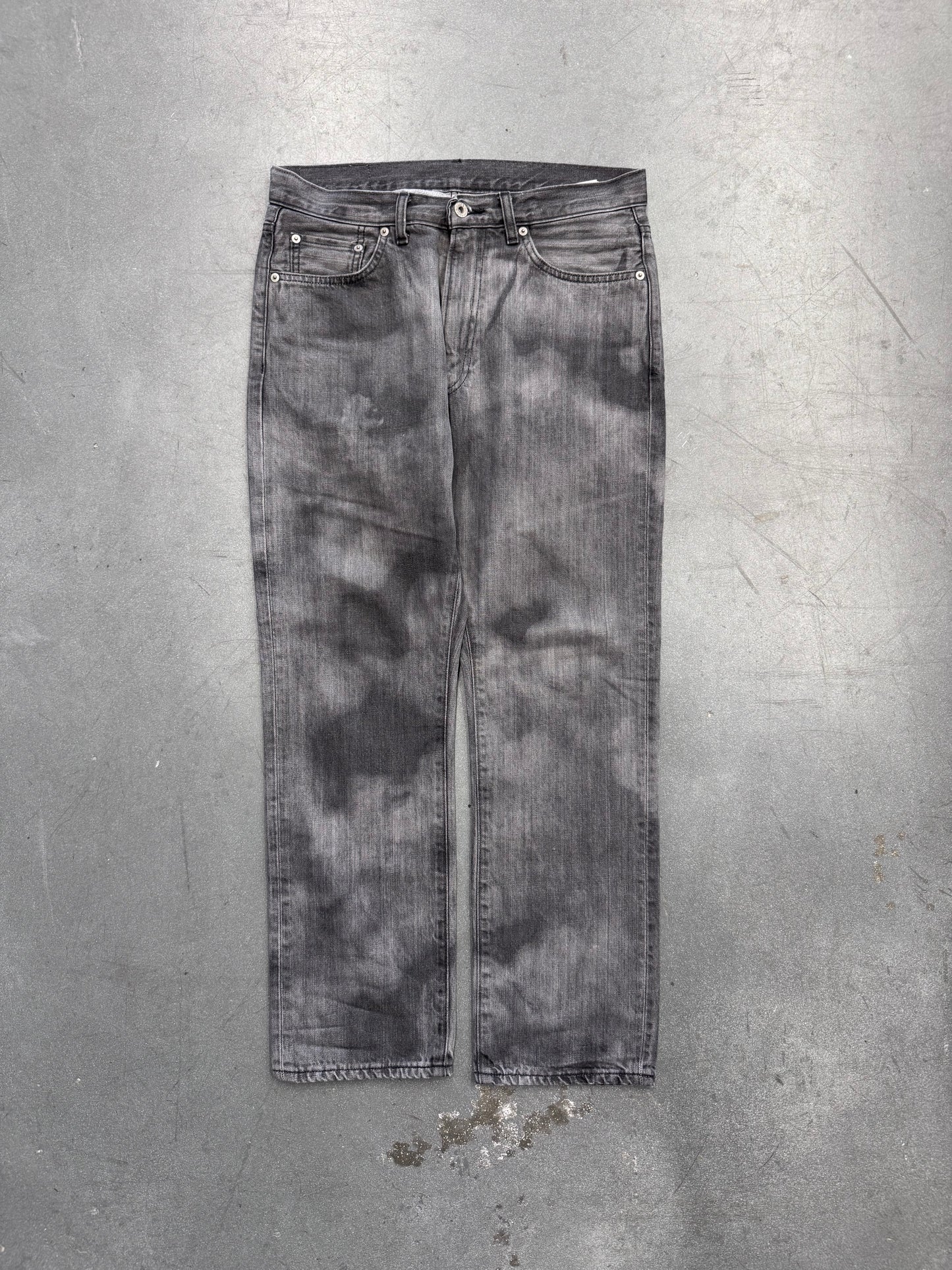 A BATHING APE BAPE HIGH TONE BLEACH REGULAR FIT DENIM PANTS MENS