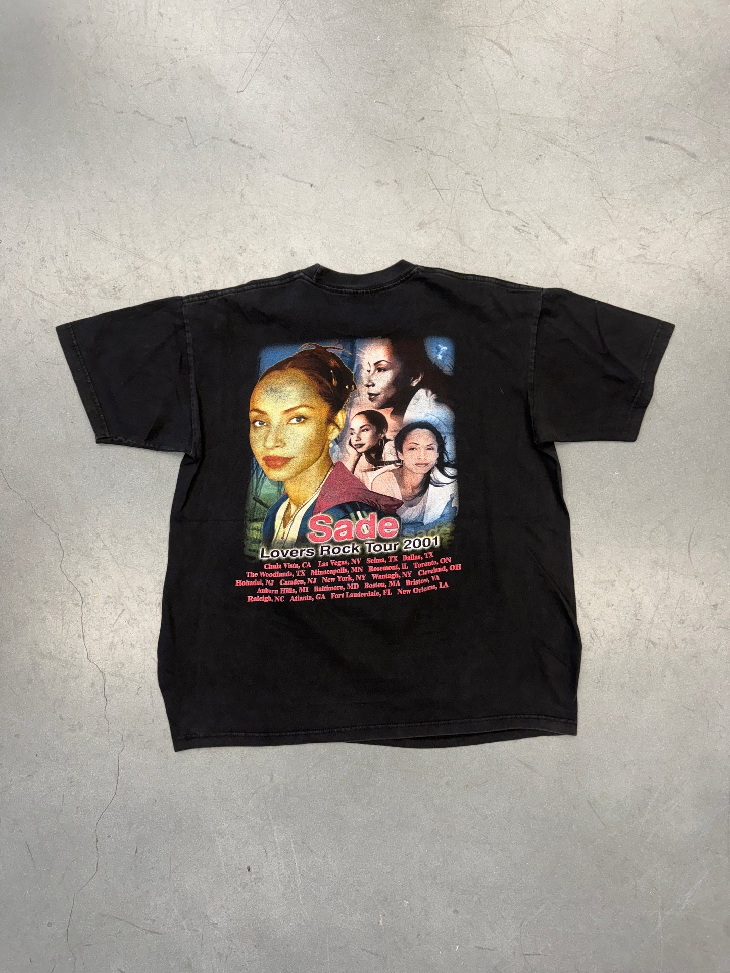 2001 SADE LOVERS ROCK RAP STYLE TEE (TOUR CHAMP TAG)