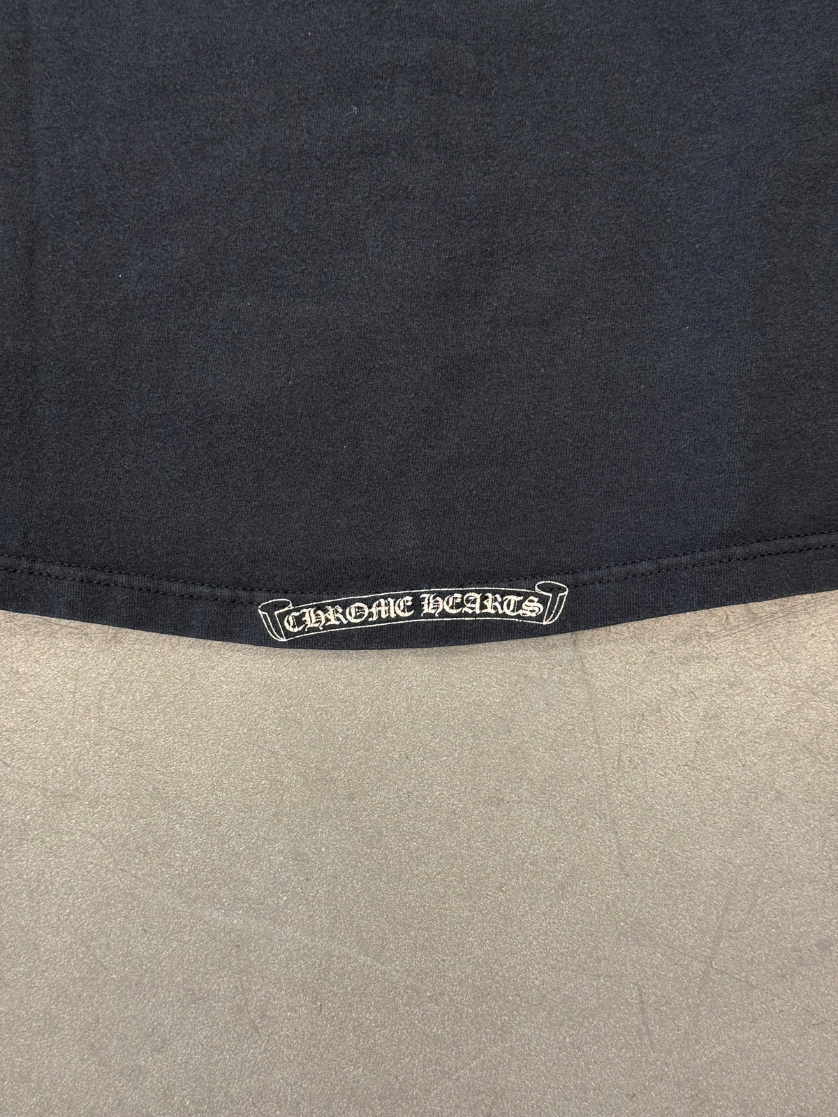 EARLY '90S CHROME HEARTS FIRST-BATCH VERTICAL LOGO LONG SLEEVE POCKET TEE (BELTON TAG)