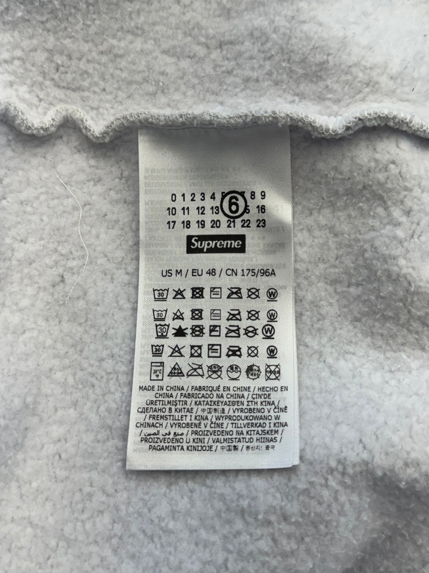 SS26 SUPREME MM6 MAISON MARGIELA EAGLE ZIP UP HOODED SWEATSHIRT - WHITE