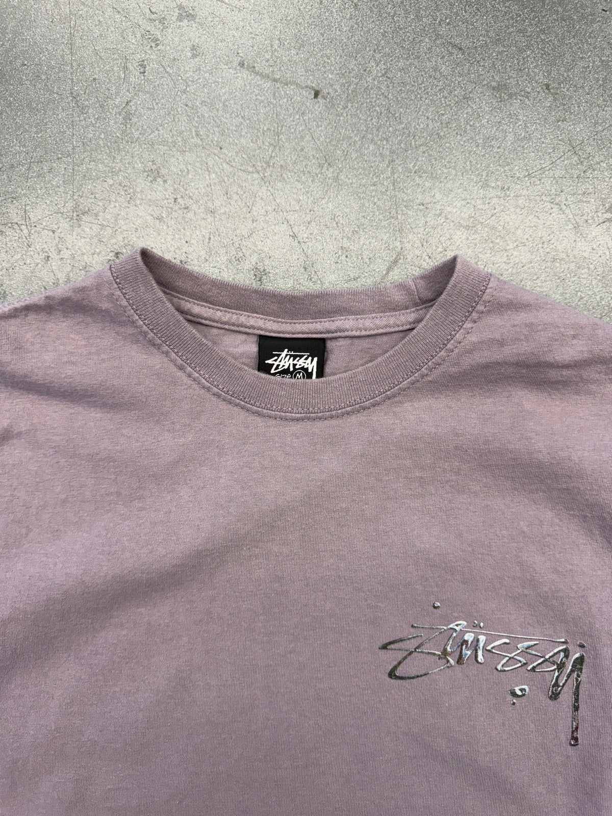 00'S STUSSY LIQUID METAL LOGO TEE