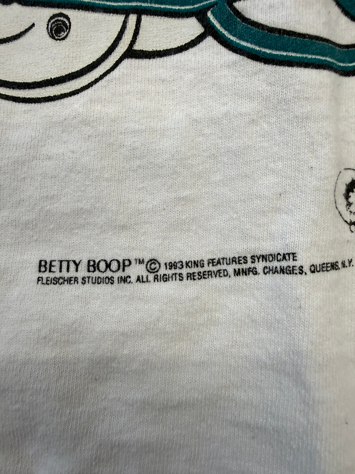 1993 NFL MIAMI DOLPHINS BETTY BOOP TEE (DELTA TAG)