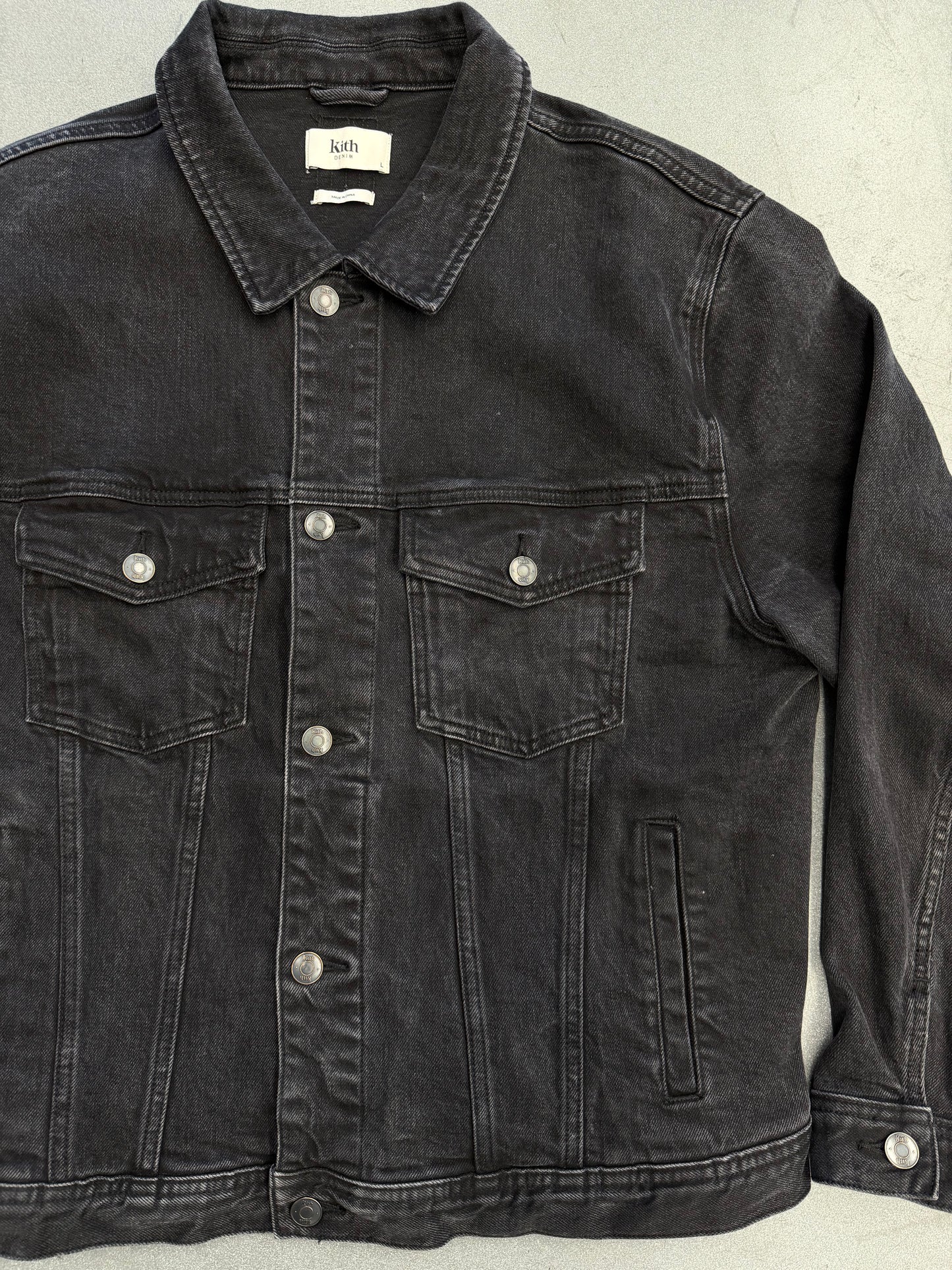 KITH CENTRE DENIM JACKET - BLACK