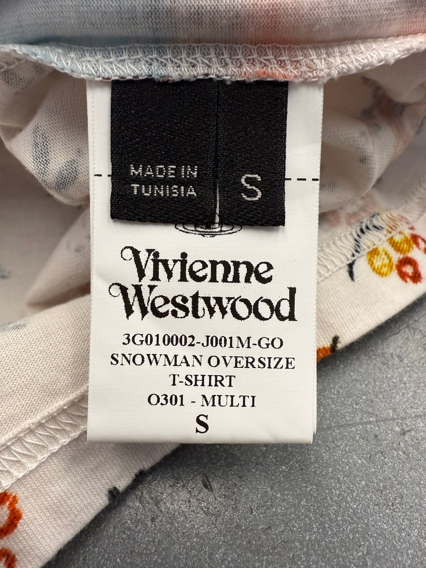 VIVIENNE WESTWOOD MULTICOLOR SNOWMAN OVERSIZED T-SHIRT