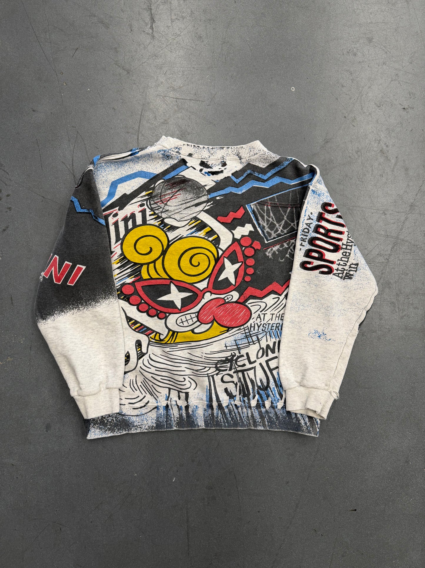 VINTAGE HYSTERIC GLAMOUR MINI ALL OVER PRINT CREWNECK SWEATER