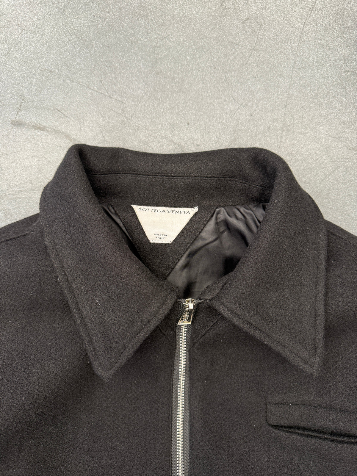 BOTTEGA VENETA CROPPED WOOL ZIP-UP JACKET