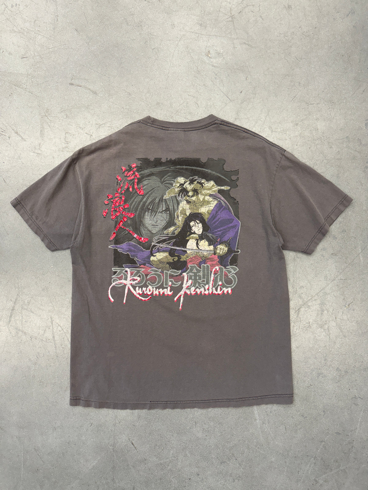 VINTAGE RUROUNI KENSHIN LEGEND OF KYOTO SAMURAI ANIME TEE (AAA TAG)