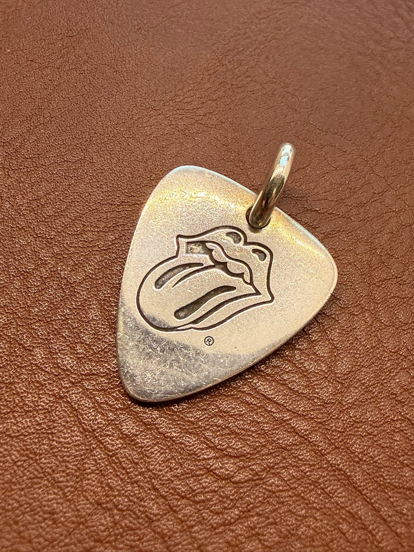 CHROME HEARTS ROLLING STONES GUITAR PICK SILVER PENDANT