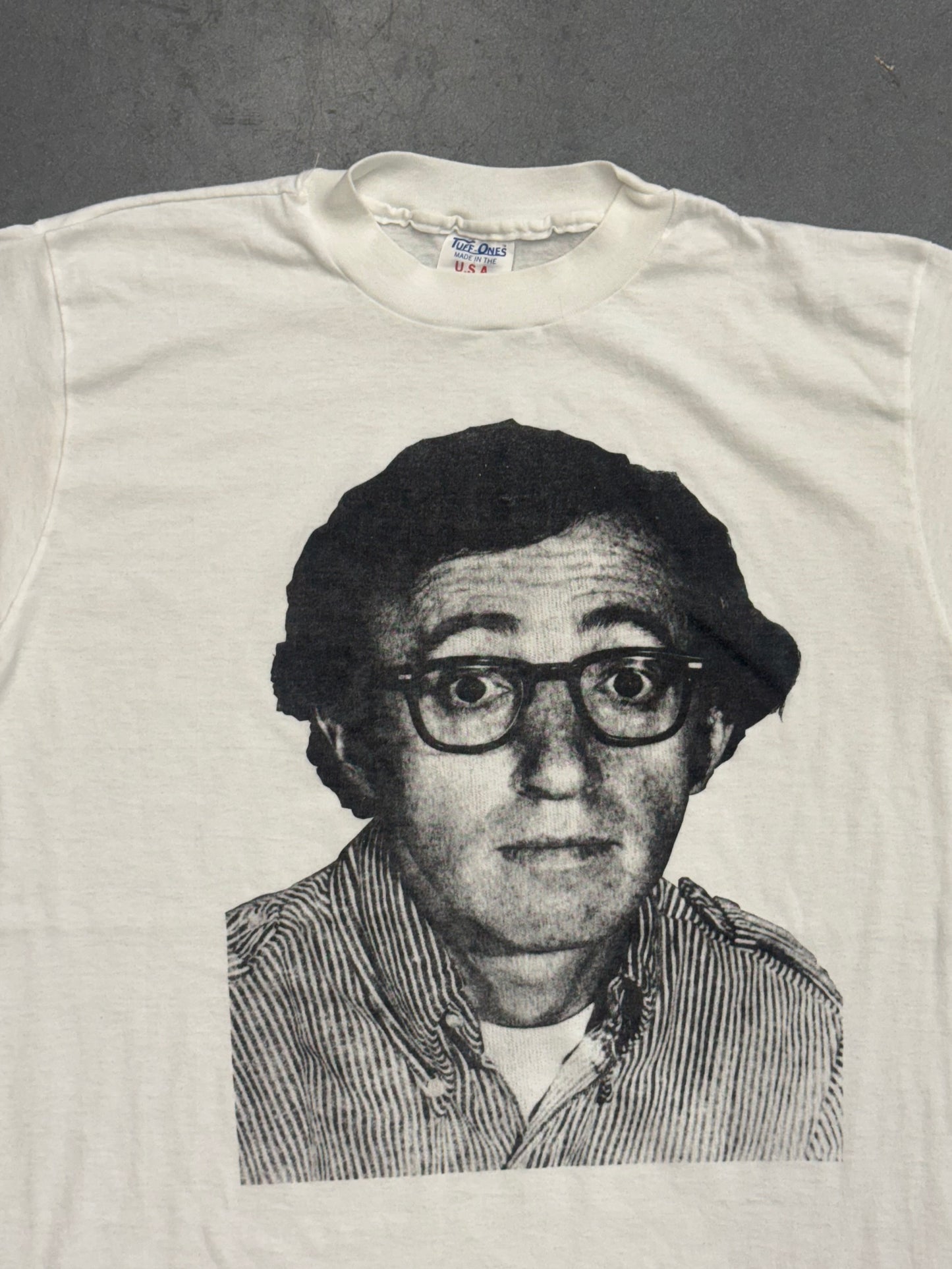 90S WOODY ALLEN BIG FACE PORTRAIT TEE (TUFF-ONES TAG)